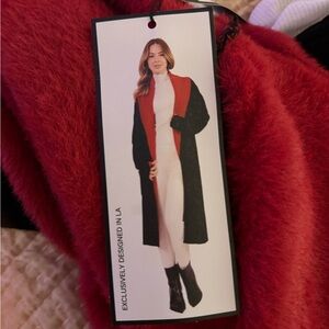 MaxSport Red and Black Women's Cardigan Sweater New